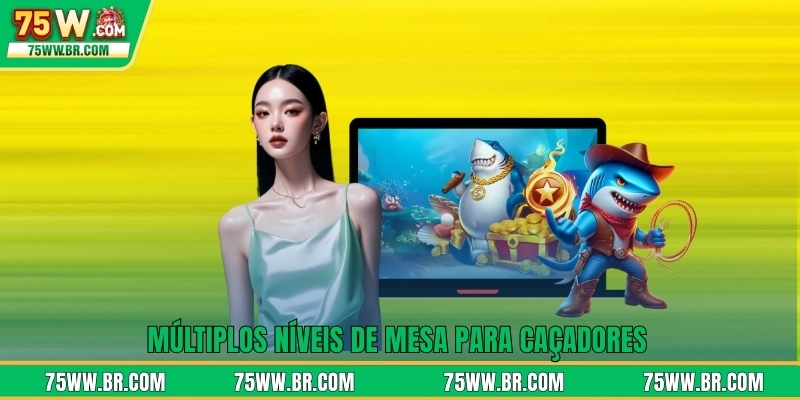 Múltiplos níveis de mesa para caçadores