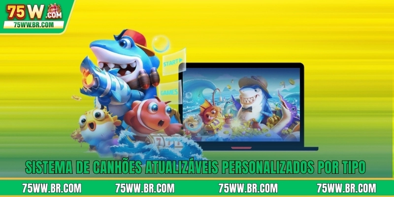 Sistema de canhões atualizáveis personalizados por tipo